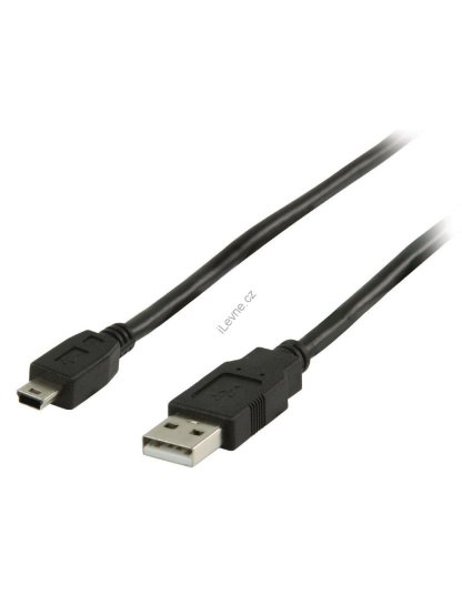 VALUELINE kabel USB 2.0/ zástrčka A - 5pinová zástrčka mini USB/ černý/ bulk/ 1m