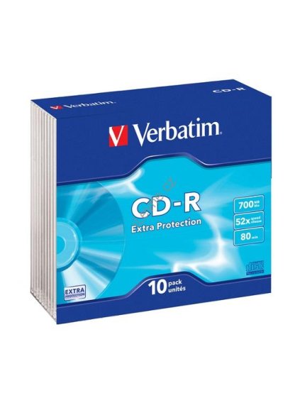 VERBATIM CD-R 80 52x EXTRA slim 10ks