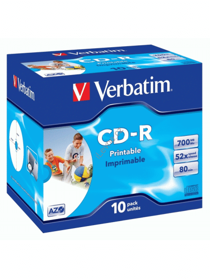 VERBATIM CD-R 80 52x PRINT. box 10ks