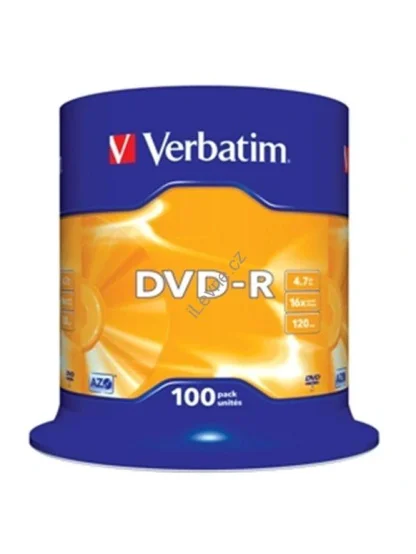 VERBATIM DVD-R 4,7GB 16x spindl 100ks