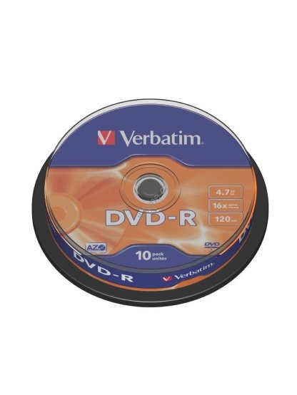 VERBATIM DVD-R 4,7GB 16x spindl 10ks