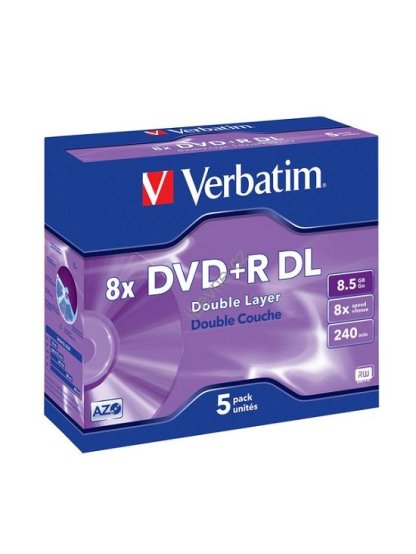 VERBATIM DVD+R 8,5GB 8x DoubleLayer box 5ks