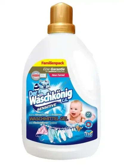 Waschkönig Sensitive prací gel 110 dávek, 3,305 L