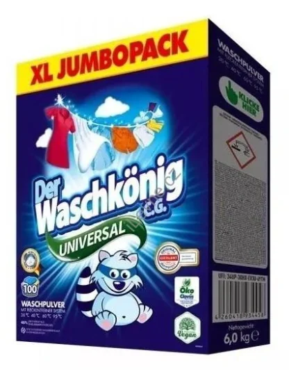 Waschkönig Universal prací prášek 100 dávek, 6 kg