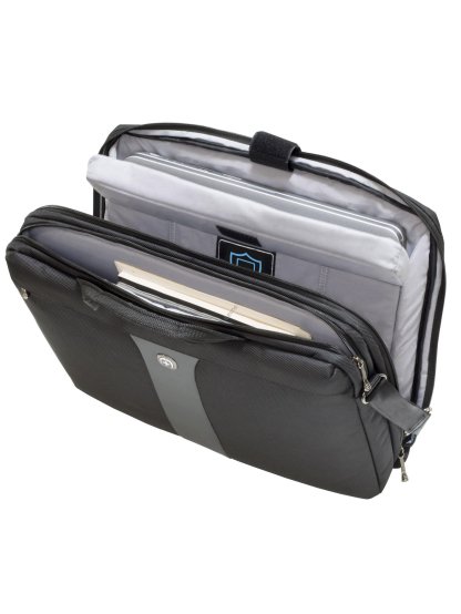 WENGER LEGACY - 17" tenká brašna na notebook a tablet, šedivá/černá