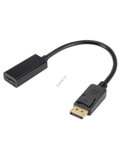 XtendLan Adaptér DisplayPort (M) na HDMI (F), 15cm, černý