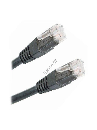 XtendLan Patch kabel Cat 5e UTP 1m - černý