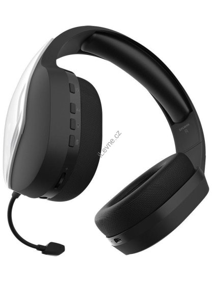 Zalman headset ZM-HPS700W / herní / náhlavní / bezdrátový / 50mm měniče / 3,5mm jack / bíločerný