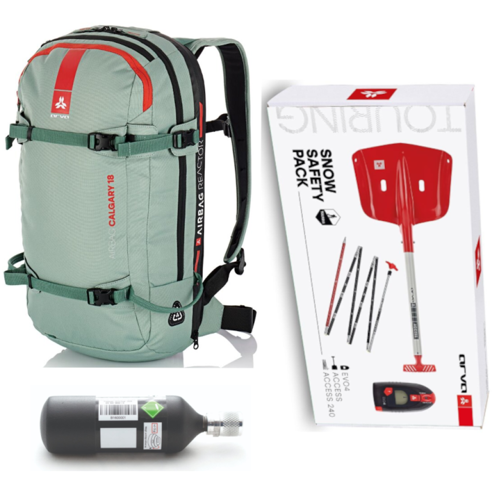 Airbag lavinový set - batoh ARVA REACTOR CALGARY 18 G+ refilable STEEL CARTRIDGE + SAFETY BOX 4