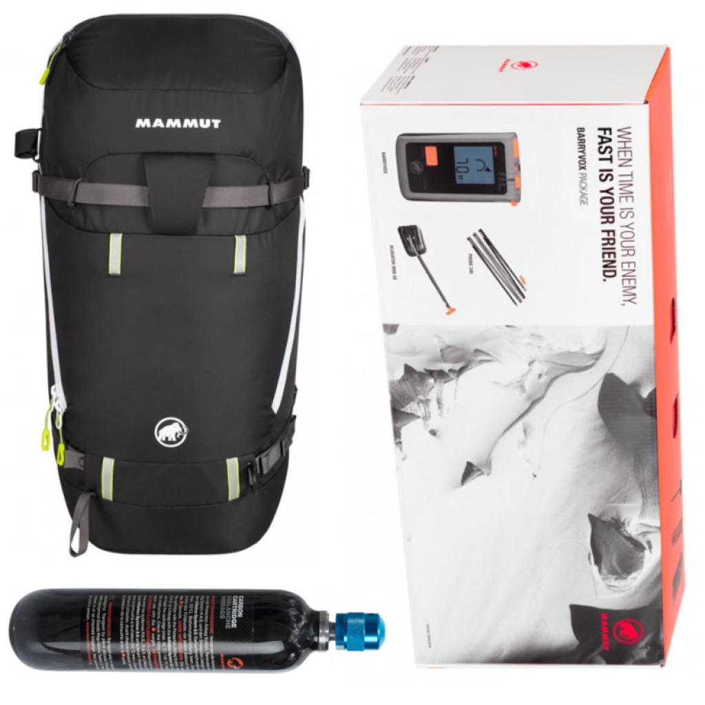 Airbag lavinový set - batoh MAMMUT LIGHT REMOVABLE AIRBAG 3.0 30 l + CARBON CARTRIDGE 300 NON-REFILLABLE + BARRYVOX PACKAGE