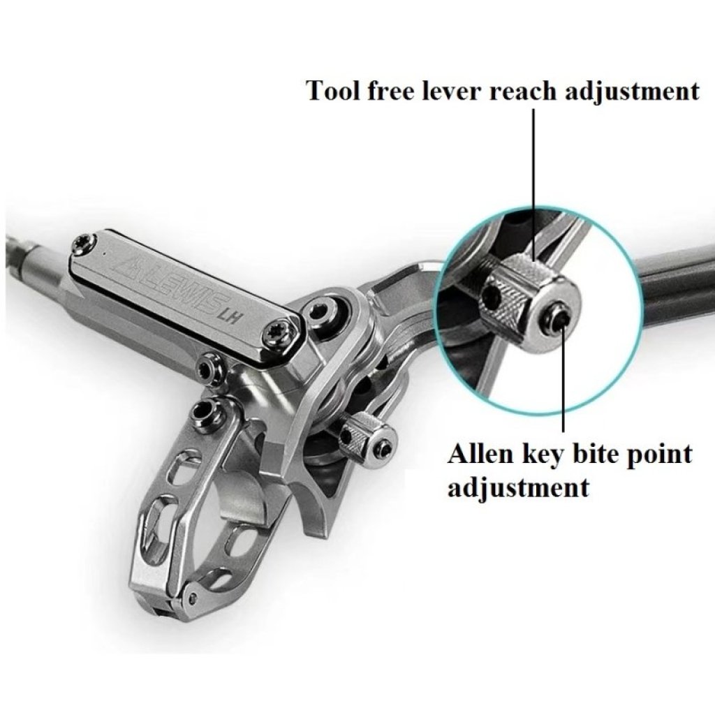 Hydraulické kotoučové brzdy Lewis - LH4 Brake - Set - stříbrné