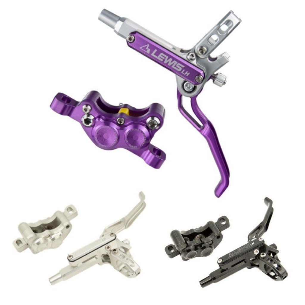 Hydraulické kotoučové brzdy Lewis - LH4 Brake - Set - stříbrné