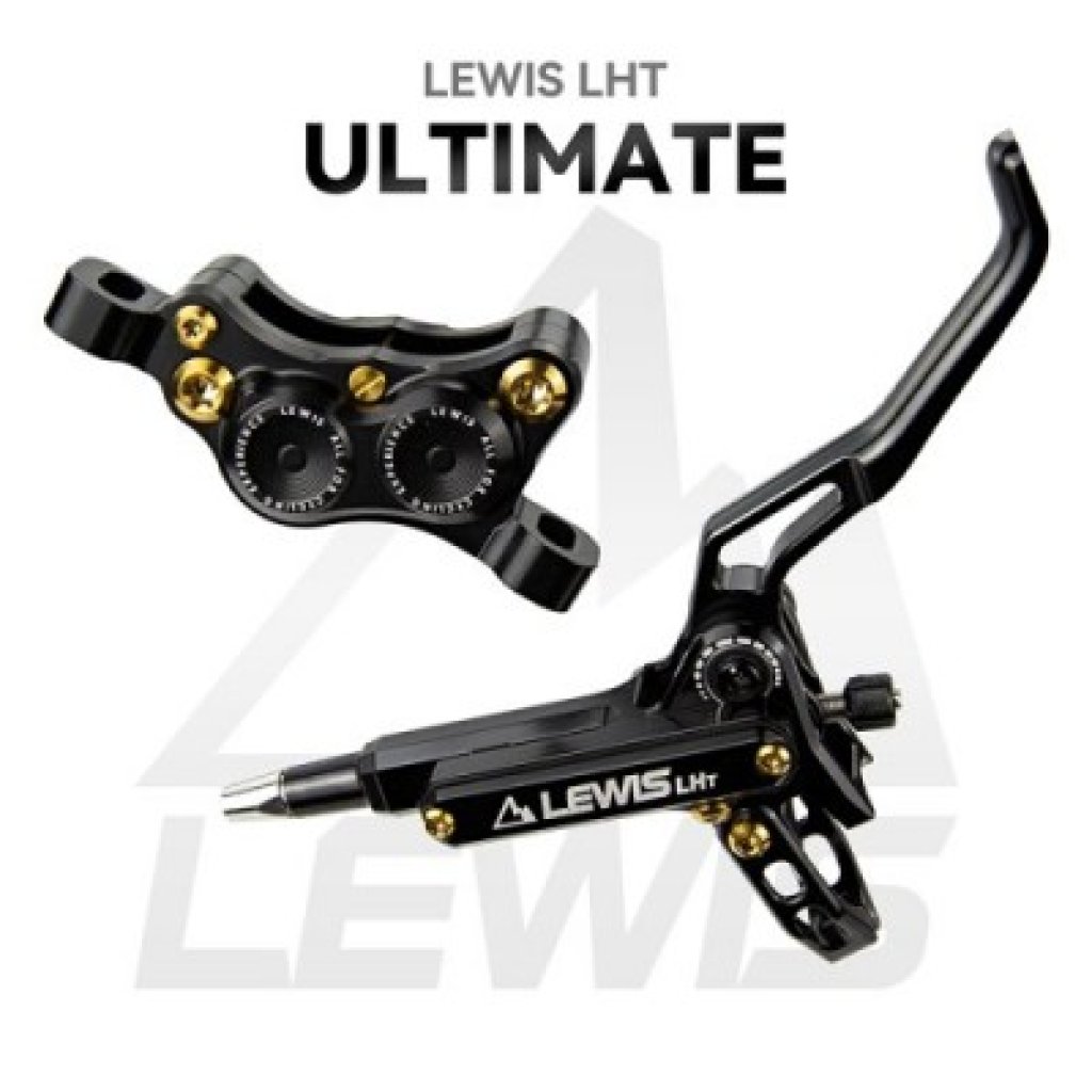 Hydraulické kotoučové brzdy Lewis - LHT Ultimate Brake Set - Titanové šrouby a pístky - černé