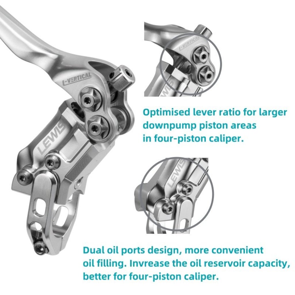 Hydraulické kotoučové brzdy Lewis - LV4 Brake Set - černé