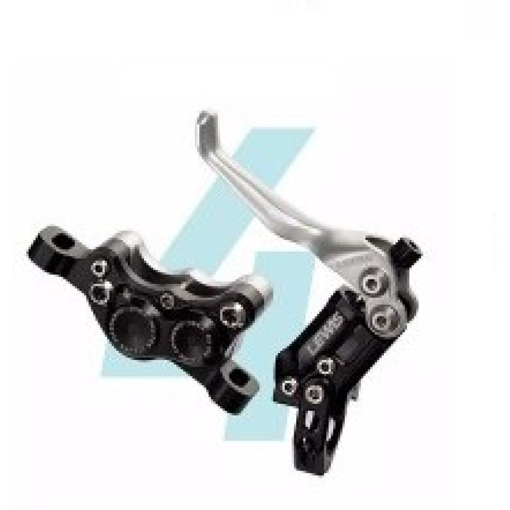 Hydraulické kotoučové brzdy Lewis - LV4 Brake Set - černé, stříbrná páka