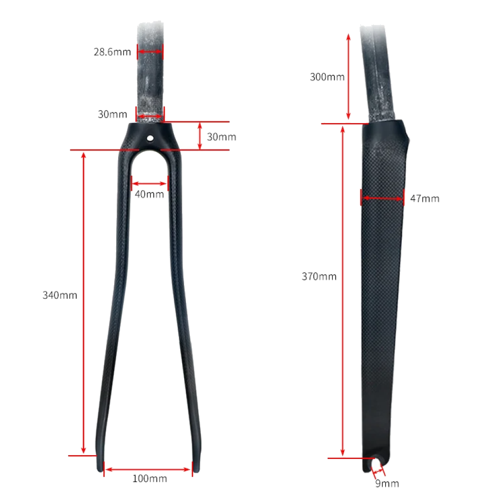 Karbonová silniční vidlice Müller's R01 - 1 1/8"