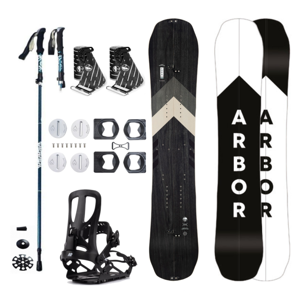 Splitboard set Arbor Coda Camber + pásy + vázání + hole