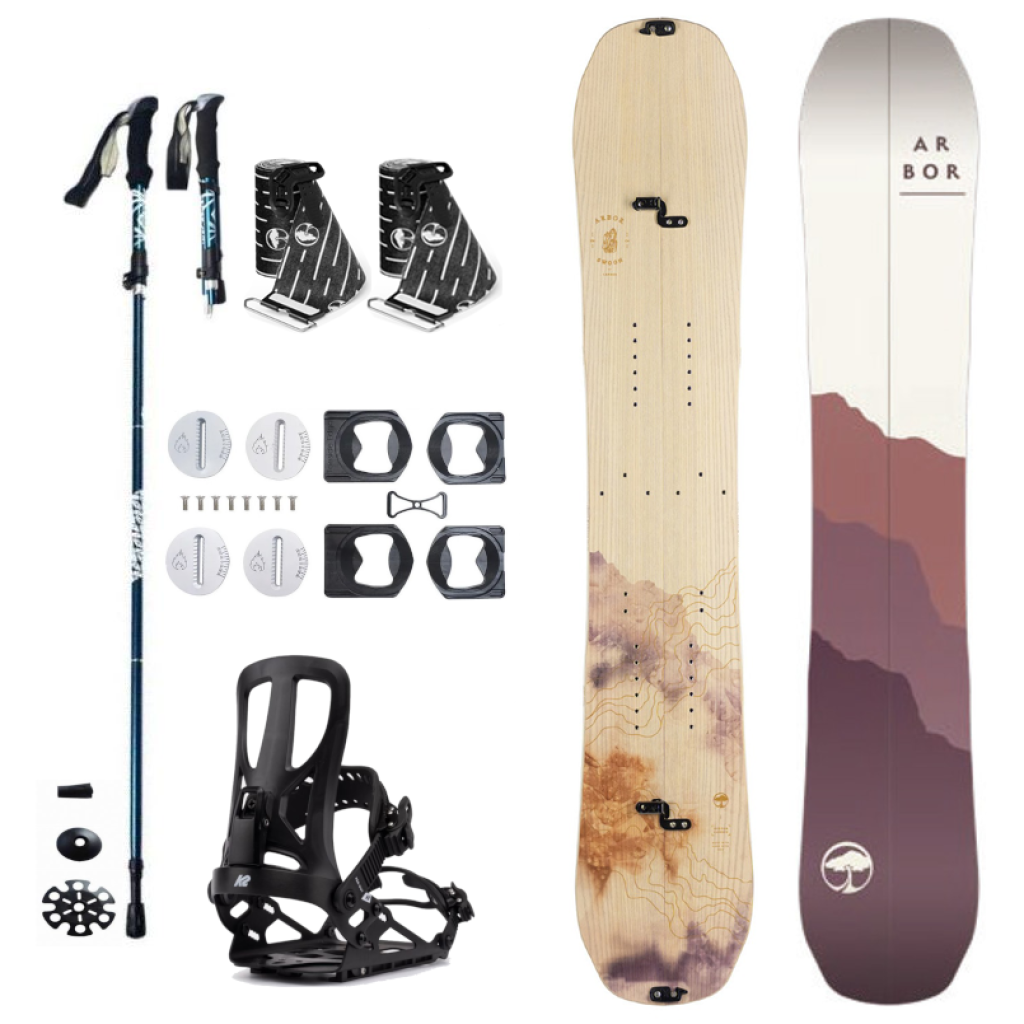 Splitboard set Arbor Swoon Camber dámský + pásy + vázání + hole