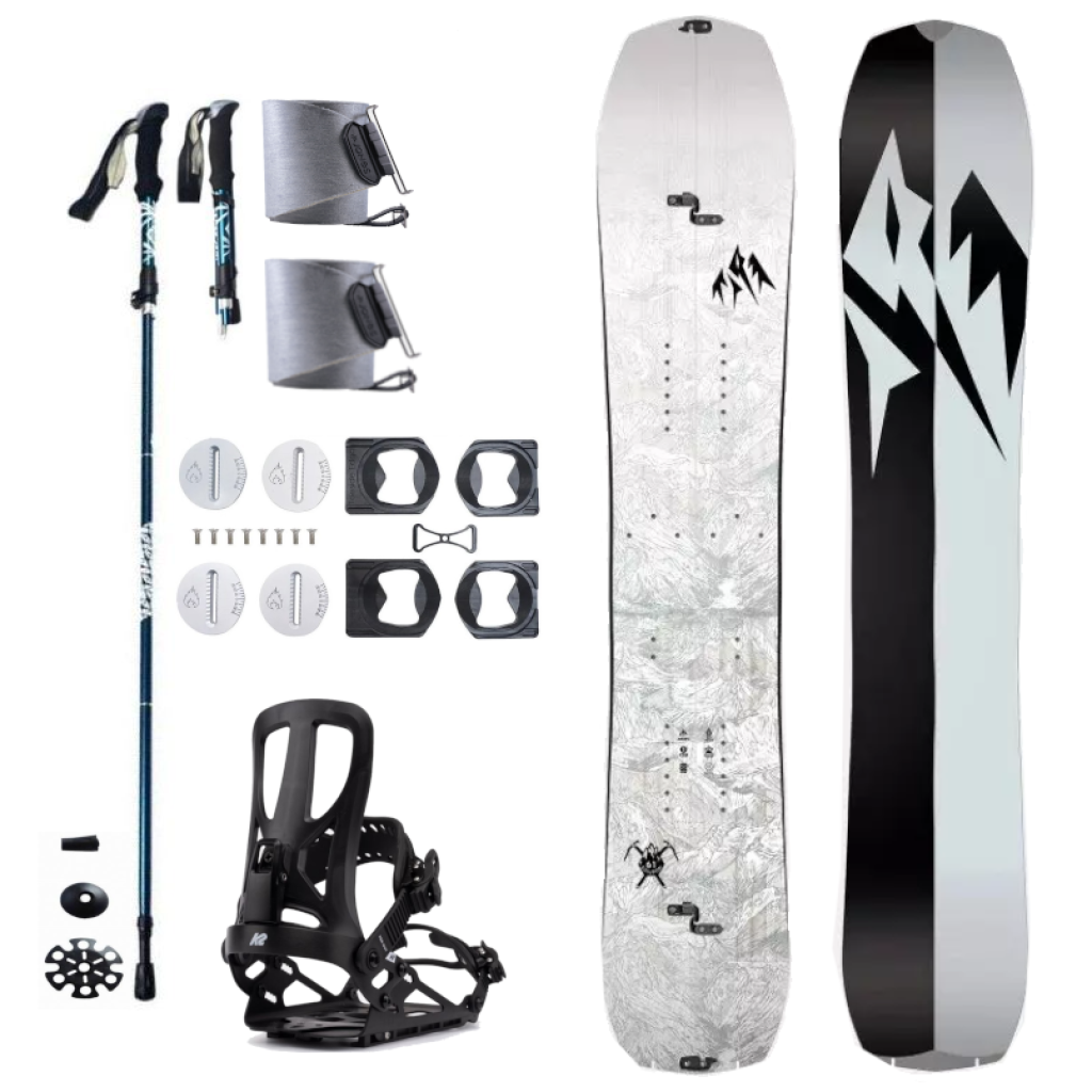 Splitboard set JONES Spl Solution XX + pásy + vázání + hole