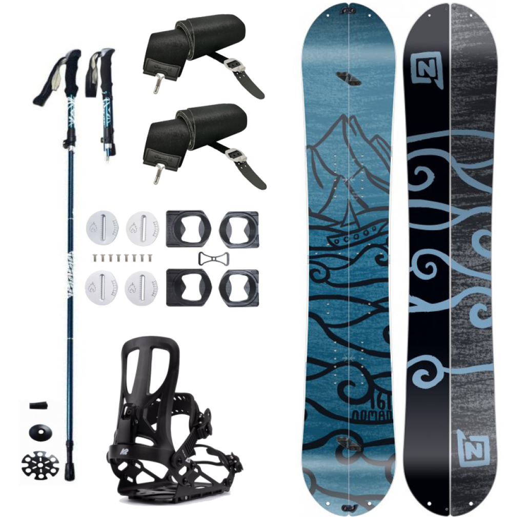 Splitboard set NITRO Nomad + pásy + vázání + hole