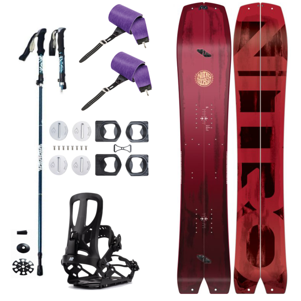 Splitboard set NITRO Squash Split + pásy + vázání + hole