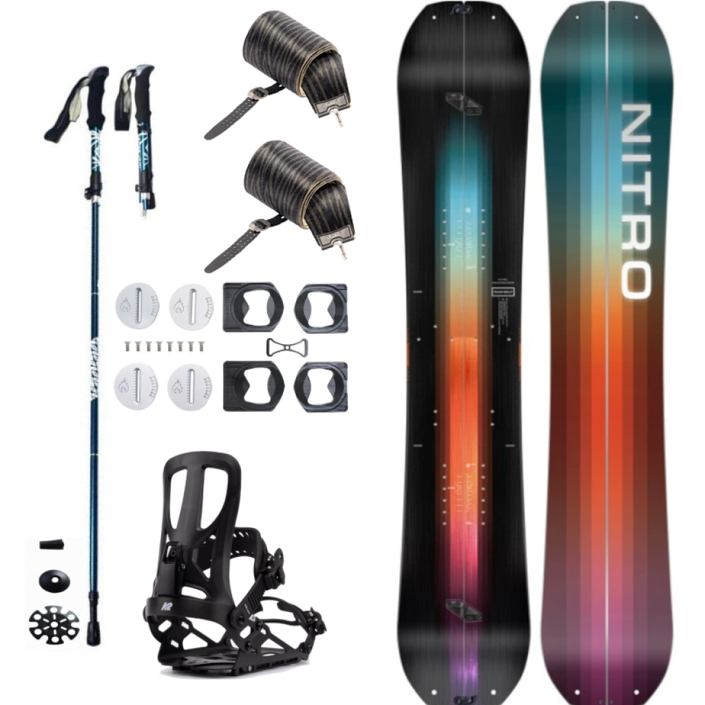 Splitboard set NITRO Team Split + pásy + vázání + hole