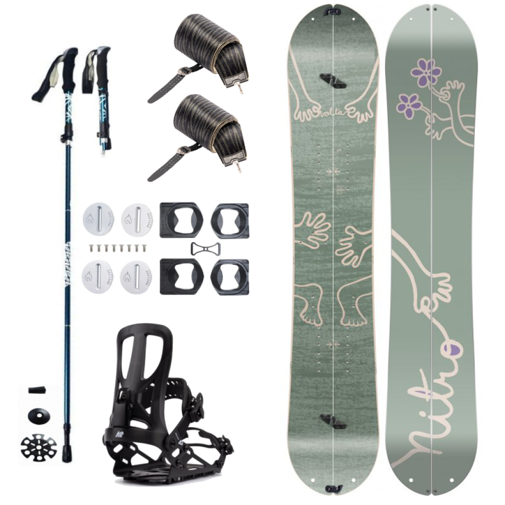 Splitboard set NITRO Volta dámský + pásy + vázání + hole