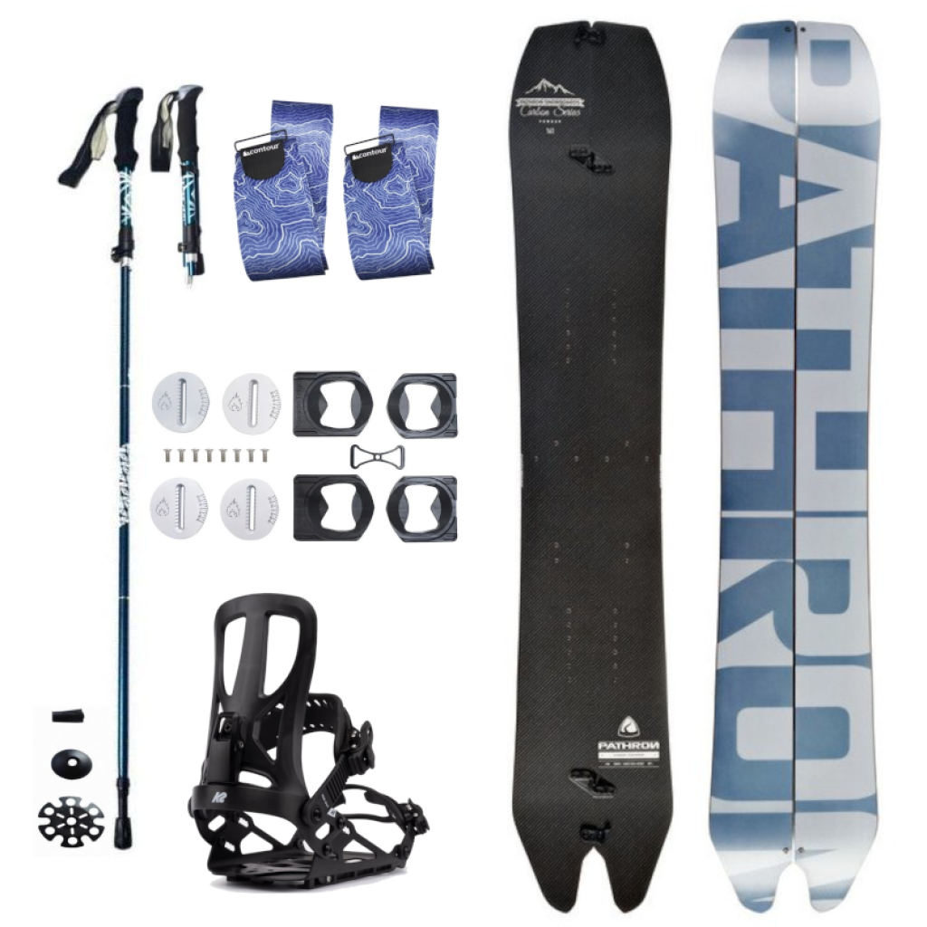 Splitboard set Pathron Carbon Powder + pásy + vázání + hole