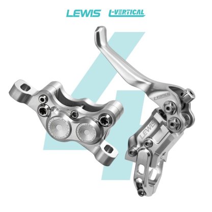 Hydraulické kotoučové brzdy Lewis - LV4 Brake Set - stříbrné