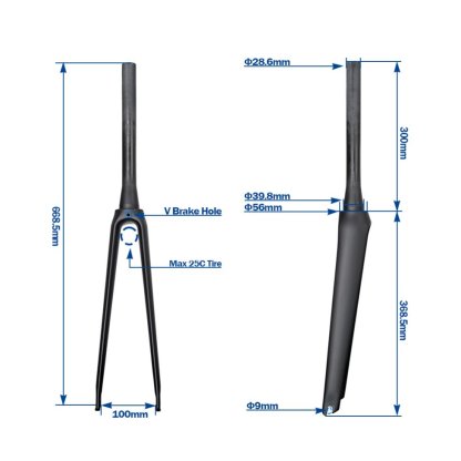 Karbonová silniční vidlice Müller's R02 - tapered