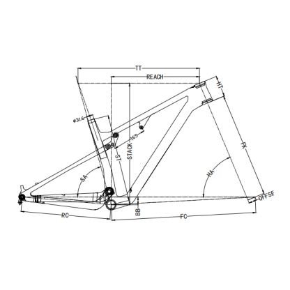 Rám MTB FULL Müller’s F61 29" carbon BOOST BSA UDH