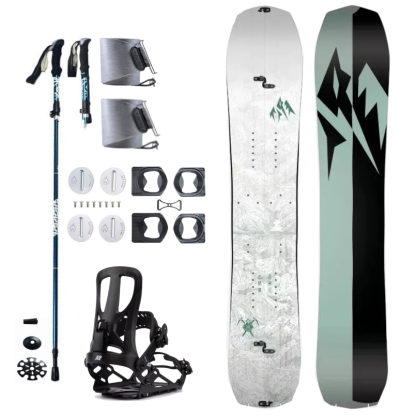 Splitboard set JONES Womens Solution Black dámský + pásy + vázání + hole