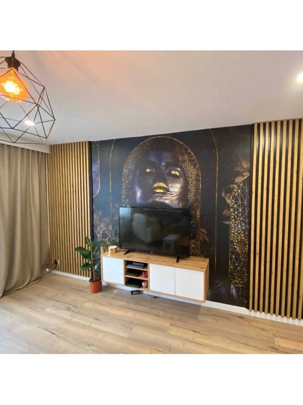 Drevené lamely na stenu dub wotan 30x40x275