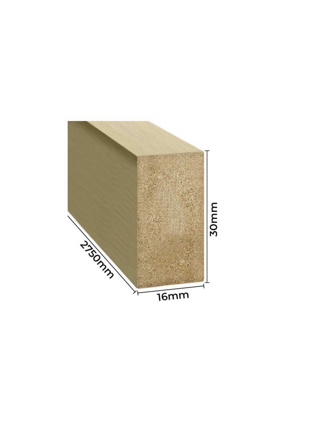 Drevené lamely na stenu zlatý lesk 3cm x 1,6cm x 275cm