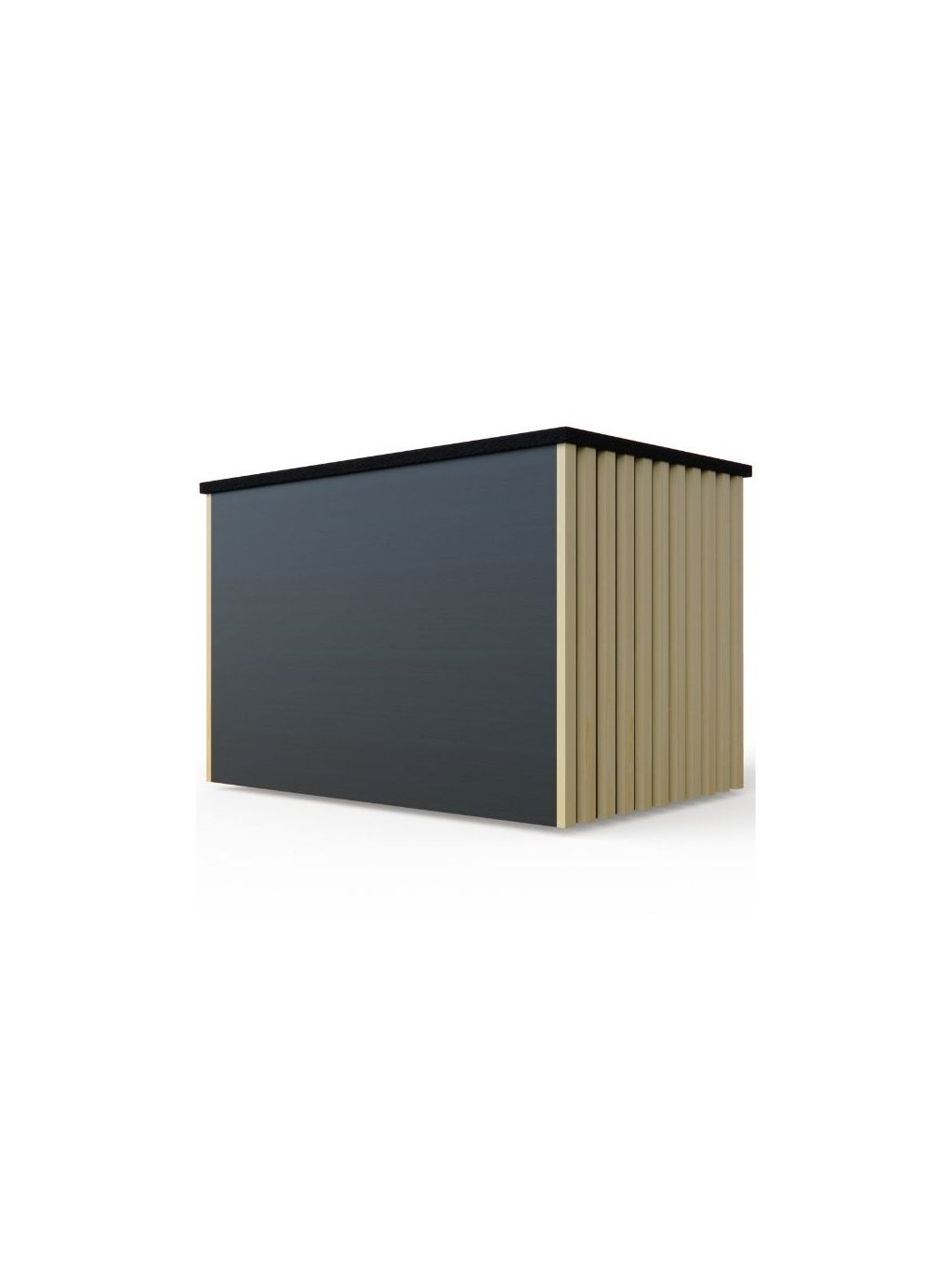 Psia búda XXL MODERN ELEGANCE – zateplená, drevená, so závesom