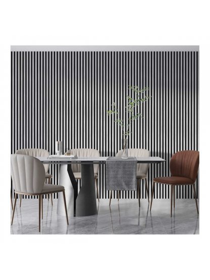 Drevené lamely na stenu biela mat 3cm x 1,6cm x 275cm