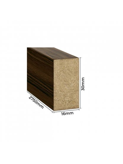 Drevené lamely na stenu orech 3cm x 1,6cm x 275cm