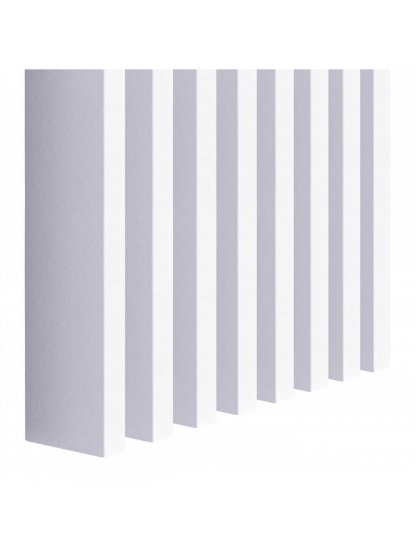 Drevené lamely priestorové biela mat 2,2 cm x 7 cm x 275cm