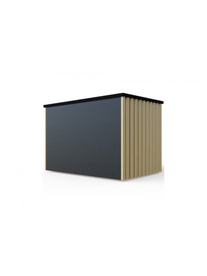 Psia búda XXL MODERN ELEGANCE – zateplená, drevená, so závesom