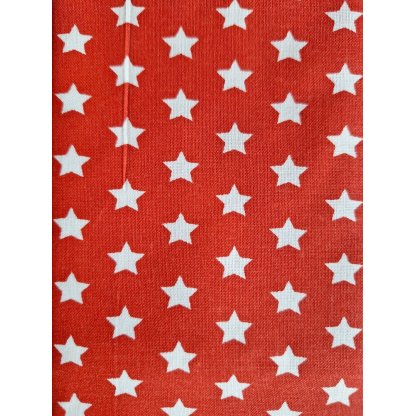 Šátek - červený s hvězdičkami
