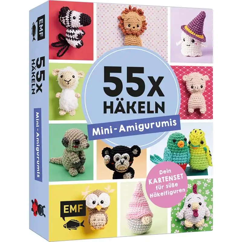 55 Mini Amigurumi - kartičky s návody v německém jazyce