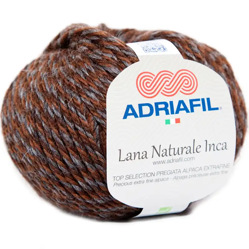 Adriafil Lana Naturale Inca 66 Šedo-hnědá mouliné