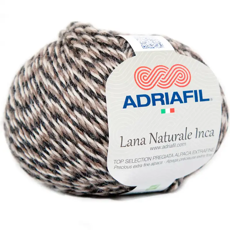 Adriafil Lana Naturale Inca 70 Bílo-šedo-béžová mouliné