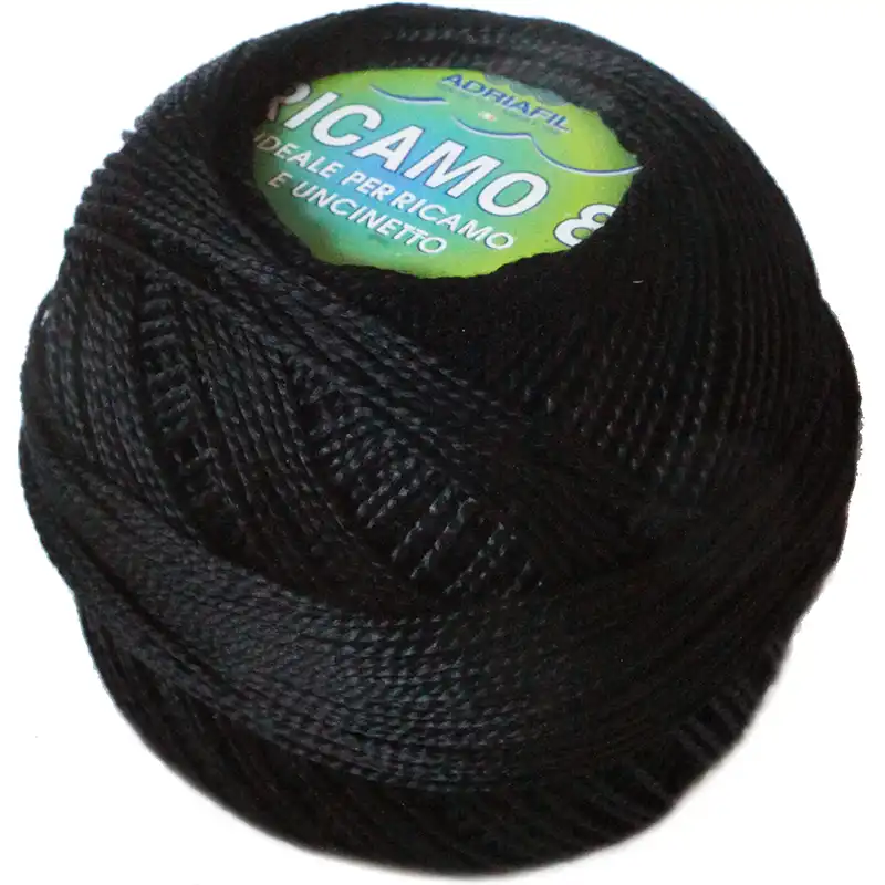 Adriafil Ricamo 8 - 1 Černá