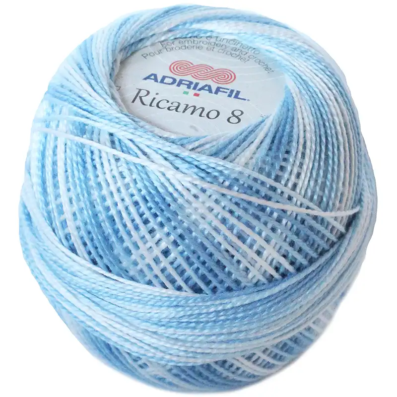 Adriafil Ricamo 8 - 52 Blankytný melír