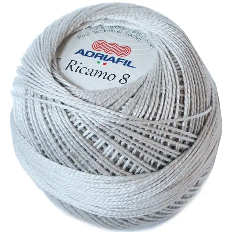 Adriafil Ricamo 8 - 82 Stříbrošedá