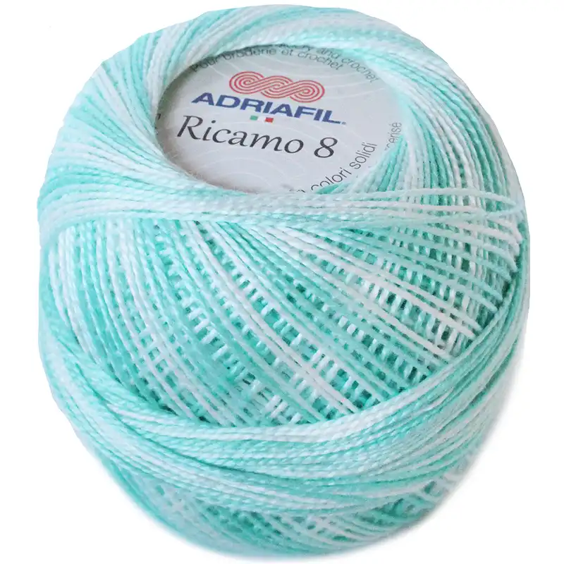 Adriafil Ricamo 8 - 90 Mentolový melír