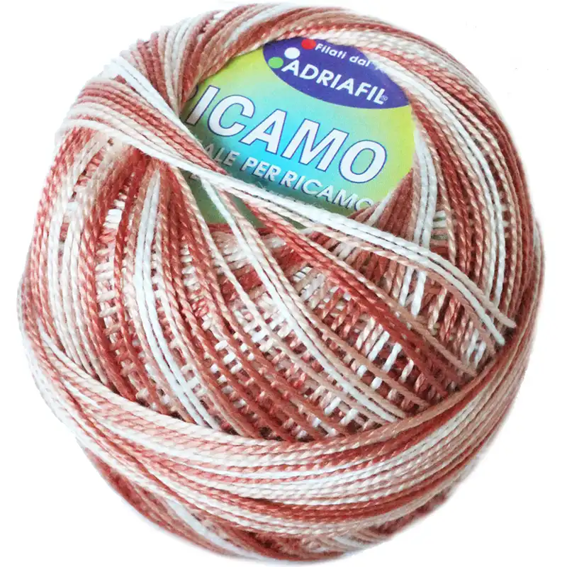 Adriafil Ricamo 8 - 96 Měděný melír