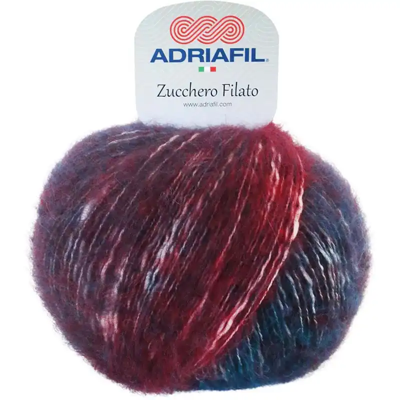 Adriafil Zucchero Filato 86 Vínovopetrolejové ombré