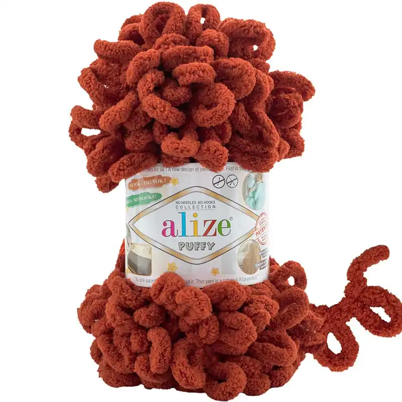 Alize Puffy Puffy: 36 cihlově oranžová